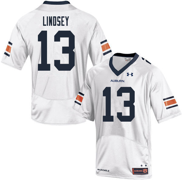 Men #13 Trey Lindsey Auburn Tigers College Football Jerseys Sale-White - Click Image to Close